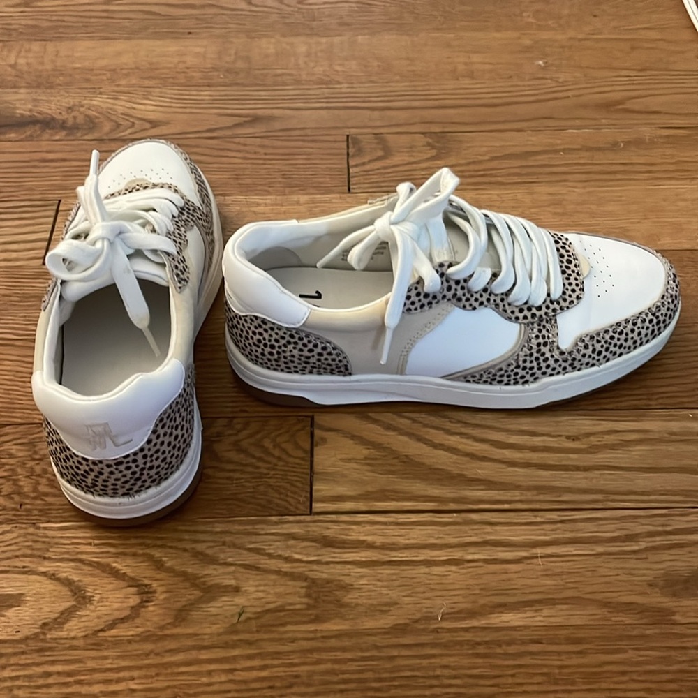 MADEWELL Size 5.5, calf hair, leather and nubuck tennis shoes.